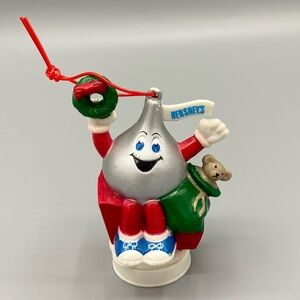 Hersheys Kiss Christmas Ornament Santa Toy Bag Wreath Teddy Bear Chocolate Flaws
